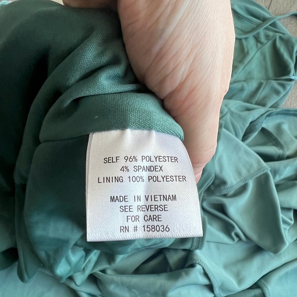 Birdy Grey Ash Crepe Bridesmaid Dress in Sea Glass Size Medium - Picture 9 of 11